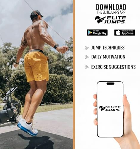 Elite Jumps Muay Thai 2.0 Weighted Jump Rope - Designed for High-Intensity Training, Muay Thai, & MMA Workouts - Heavy 1.3...