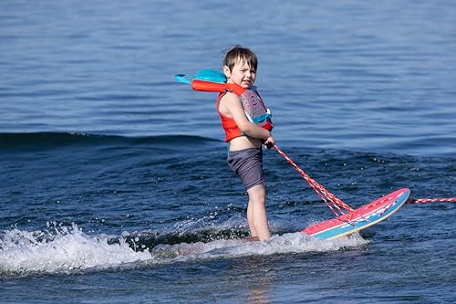 O’Brien Platform Trainer Waterski – 46″ Bamboo U-Platform Beginner with Slip-in Bindings, Trainer Rope & Handle – Ideal fo...