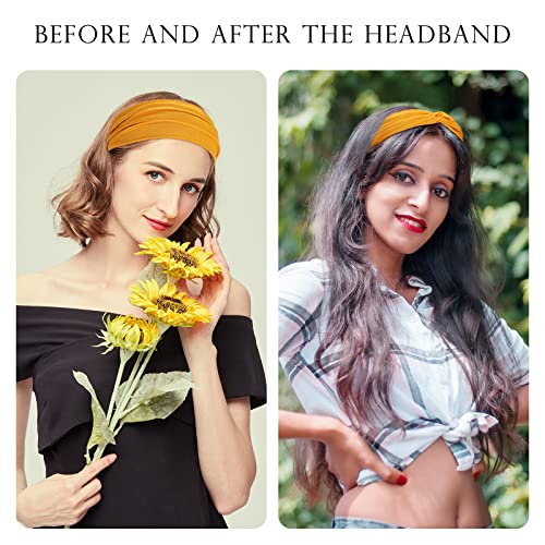 Tyfthui 12 Pack Headbands for Women, Fashionable Sports Hairbands, Elastic Wide Headbands Non Slip Workout Yoga Sport Head...
