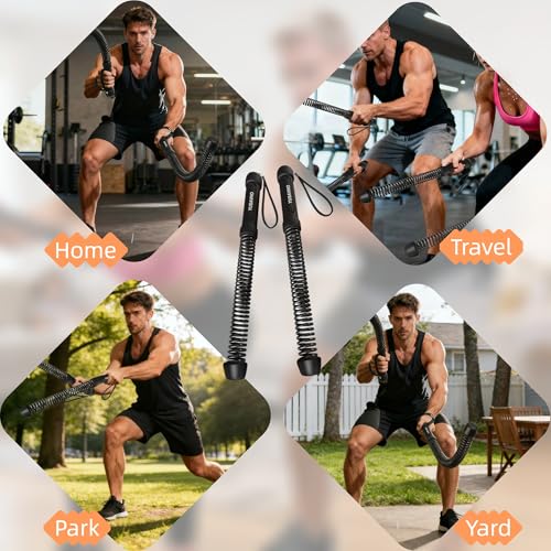 Ropeless Battle Ropes for Home Gym-Portable Cordless Training Rope Fitness Equipment for Men & Women,Weighted Workout Rope...