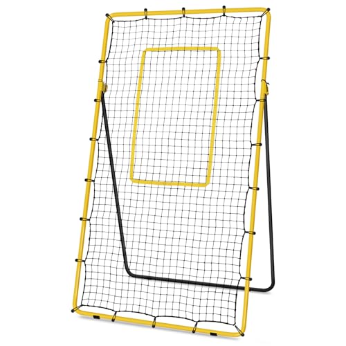 Newbyinn Volleyball Rebounder Net, Volleyball Training Equipment, Bounce Back Net for Volley Ball Practice with 5 Adjustab...