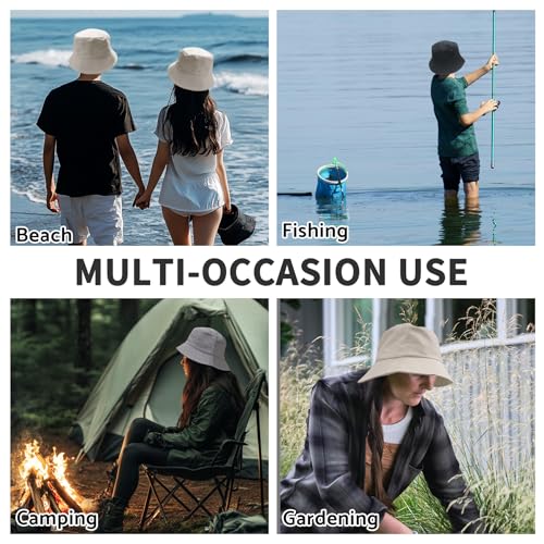 NPQQUAN Bucket Hats fot Men Women Packable Foldable Sun Hats for Women Beach Travel Cap