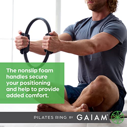 Gaiam Pilates Ring Fitness Circle - Lightweight & Durable Foam Padded Handles, Flexible Resistance Exercise Equipment for ...
