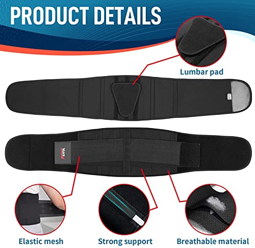 FEATOL Breathable Back Brace with Lumbar Pad for Women & Men, Support Belt for Lower Back Pain Relief for Herniated Disc, ...