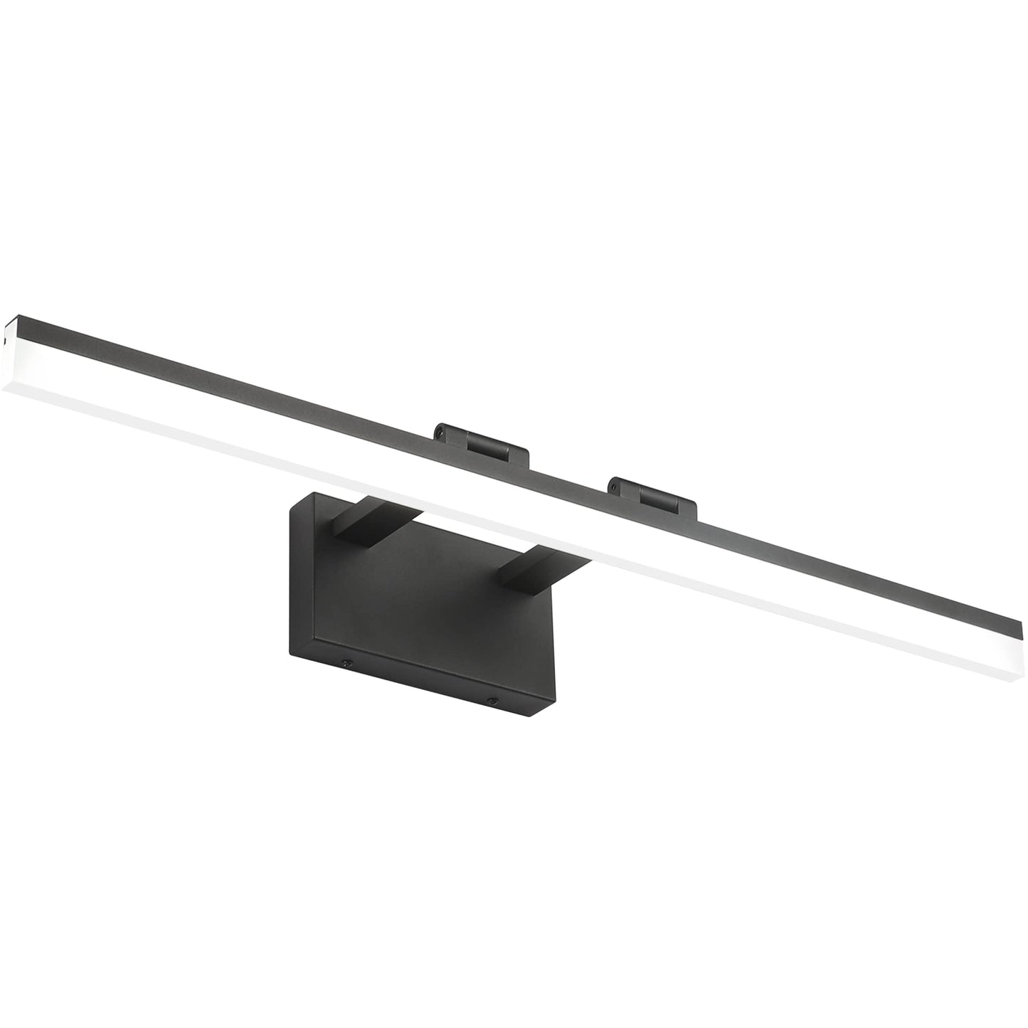 SOLFART Dimmable LED Vanity Light - 31.5 inch Adjustable Bathroom Fixture, Aluminum, Black, Model 8778-800mm-6000K