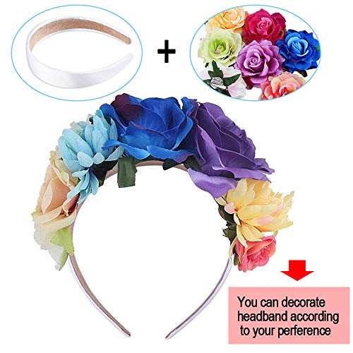 SIQUK 18 Pieces Satin Headbands 1 Inch Plain Headbands White Ribbon Headband Non-slip Satin Hard Headband for Women and Girls