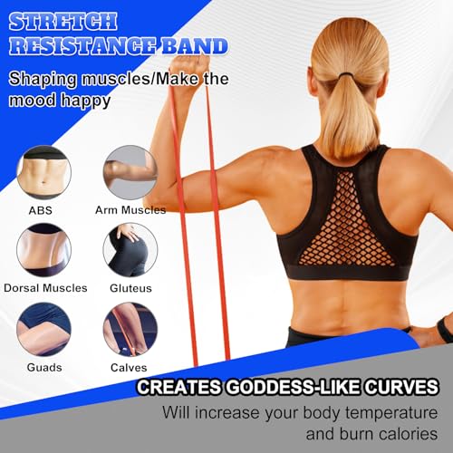Giiyr Resistance Bands Set for Men & Women - 4 Levels Exercise Band with Door Anchor, Pull Up Bands for Strength Training,...