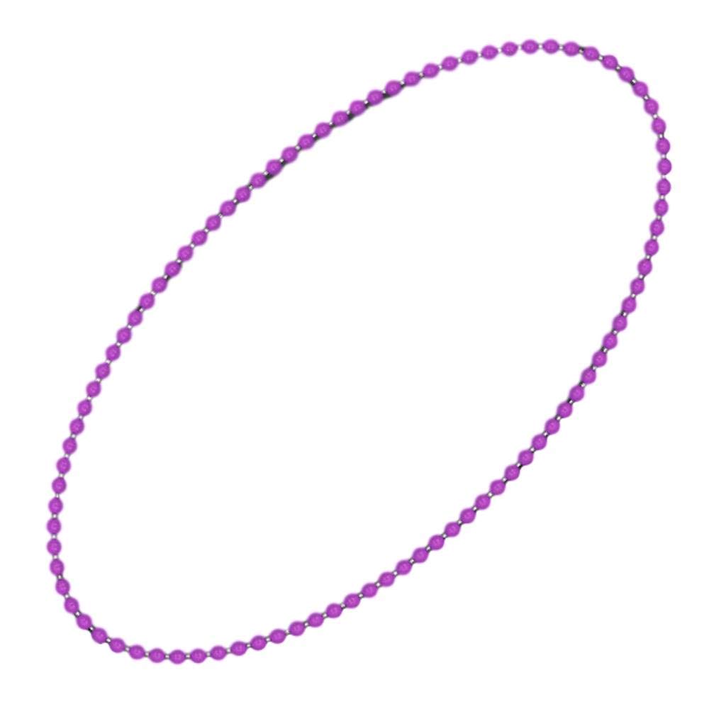 blinkee Smooth Round Opaque Bead Mardi Gras Necklace Purple Pack of 12