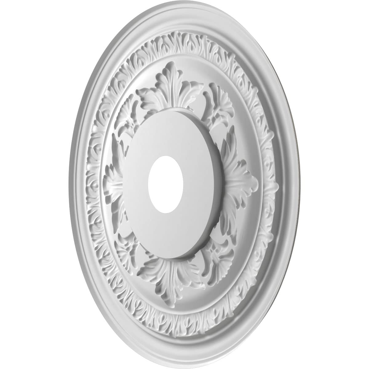 Ekena Millwork 22Od X 3 1/2Id X 1P Baltimore Thermoformed Pvc Ceiling Medallion (Fits Canopies Up To 7 3/4), Aged Dark Steel