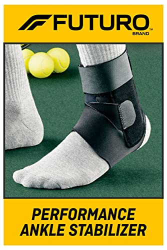3M Futuro Sport Deluxe Black Ankle Stabilizer One Size Hook and Loop Strap for The Foot 46645ENR