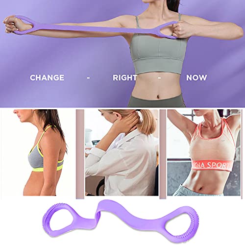 Kvittra Figure 8 Fitness Resistance Band, Arm|Back Training Elastic Ropes - Pure Barre Workout Chest Arm and Shoulder Stre...