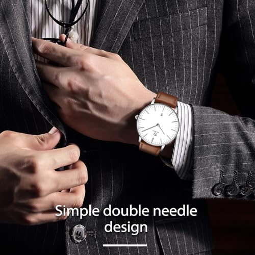 BEN NEVIS Watch, Mens Watch, Minimalist Fashion Simple Wrist Watch Analog Date with Leather Strap