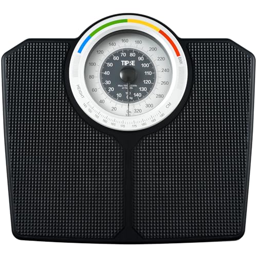 TIPRE Analog Scale for Body Weight, Mechanical Bathroom Scale, Analog Scale for Body Weight, 150kg/330lb, Dial Scale with ...