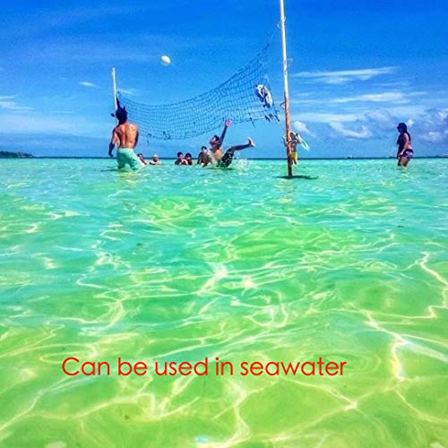 Professional Volleyball Net Outdoor with Aircraft Steel Cable, Heavy Duty VolleyballNet for Backyard, 32x3FT Portable Voll...