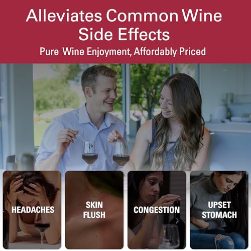 PureWine The Wand Wine Purifier - Red & White Wine Filters for Histamines & Sulfites, Sulfite Remover Sticks, Helps Allerg...