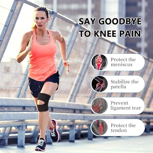 Mjajcnnae Knee Brace for Women & Men, Knee Brace for Meniscus Tear, Knee Pain Relief, Arthritis, Compression Knee Support ...