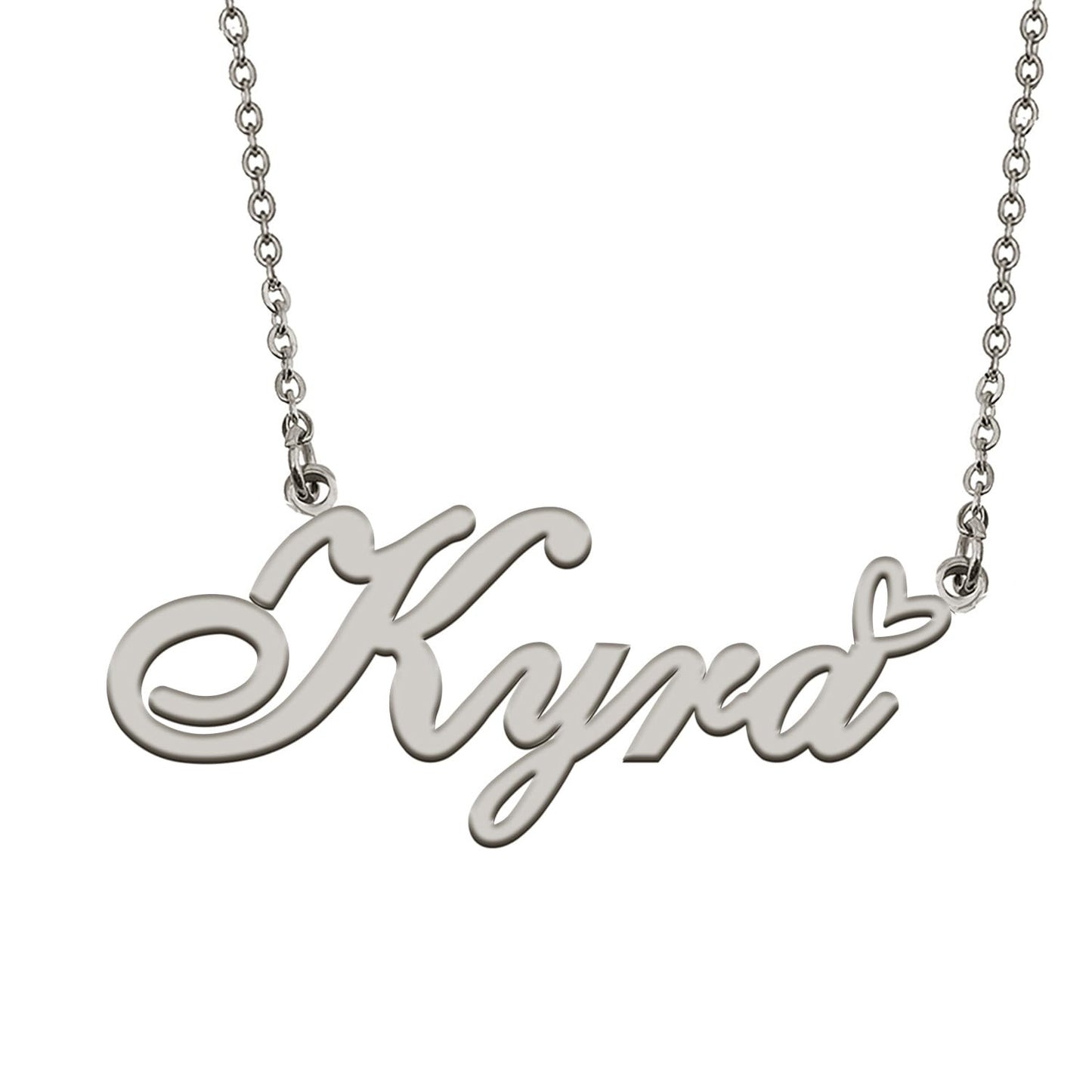 HUAN XUN Kyra Name Necklace Stainless Steel for Women Custom Name Necklaces Letter Charms Gifts for Best Friend Birthday