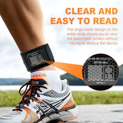 NESKLA Ankle Straps for Fitness Trackers, Soft Adjustment Pedometer Ankle Band Compatible with Fitbit, Breathable Mesh Spo...
