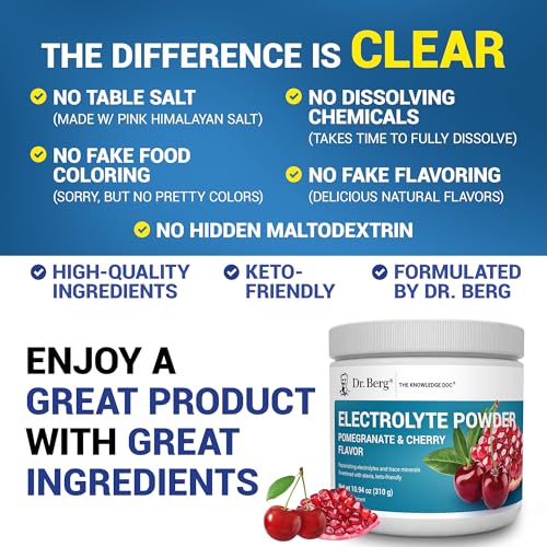 Dr. Berg Zero Sugar Hydration Keto Electrolyte Powder - Enhanced w/ 1000 mg of Potassium & Real Pink Himalayan Salt (NOT T...