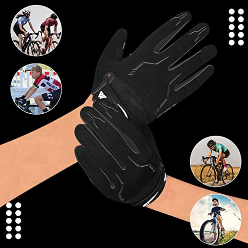 WESTWOOD FOX Cycling Gloves for Men - Full Finger BMX & Mountain Bike Gloves with Touchscreen, MTB, Padded Anti-Slip Grips...