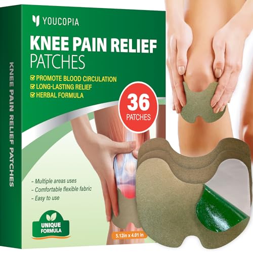 Knee Relief Patches: Knee Patches - Heat Patches for Joint Back Shoulder Neck - Herbal Patches for Knee - Wormwood Extract...