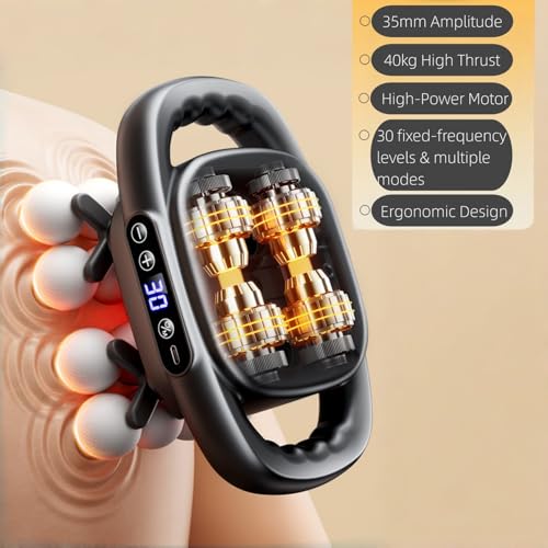 Stellamist Portable 16 Head Massage Gun Set, Mini 16-Drive 8-Head Massage Gun Deep Tissue with 30 Levels & 3 Modes for Thi...