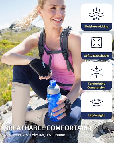 Modetro Sports Calf Compression Sleeves - Leg Sleeves for Men and Women - Shin Splint Relief Support Brace Running Flights