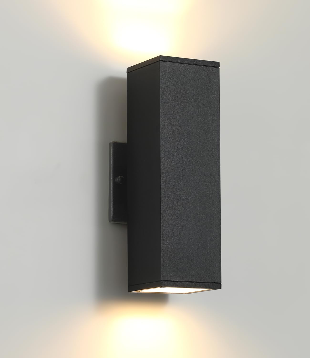Tewei Led Outdoor Wall Sconce Lights Modern Exterior Lighting Fixtures  Matte Black Up And Down Outdoor Wall Lights For House Front Porch Garage  Warm White 3000K  1 Pack
