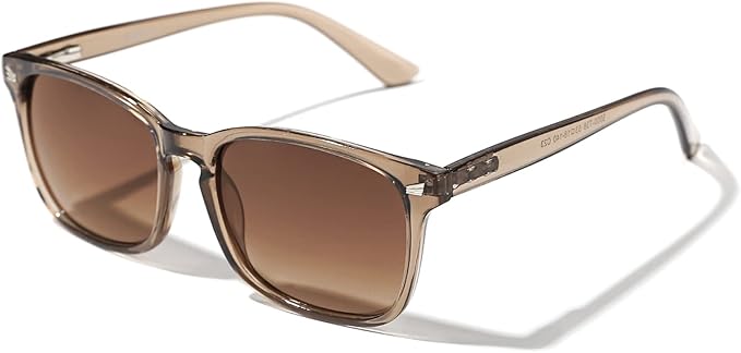 TIJN Polarized Sunglasses for Womens and Mens,Classic Square Frames Shades for UV Protection, Stylish and Trendy Sunnies