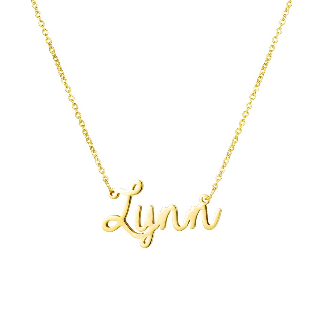 Women Jewelry Name Necklace Big Initial Best Friend Women Gift for Her Lynn