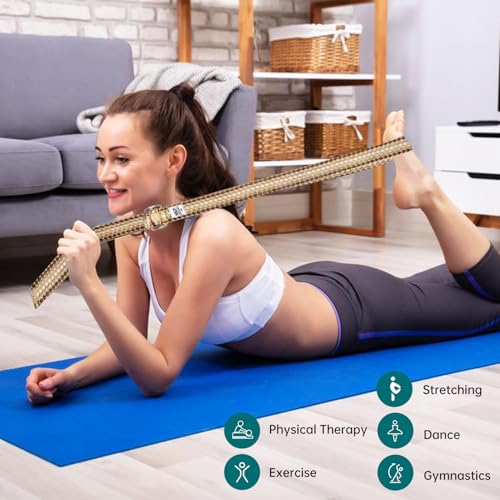 Yoga Exercise Adjustable Straps 8FT with Durable D-Ring for Pilates & Gym Workouts | Hold Poses, Stretch, Improve Flexibil...