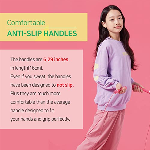 KSY Kids Jump Rope (Crystal Series) – Durable PVC Jump Rope for Kids Ages 6-12 – Lightweight, Adjustable, and Tangle-Free...