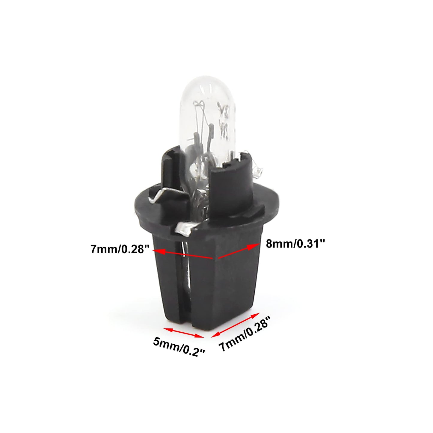 uxcell T5 Incandescent Dashboard Light 10pcs DC 12V 1.2W 13x23mm Yellow Plastic