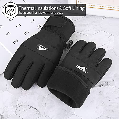 Achiou Kids Ski Gloves, Waterproof Winter Snow Snowboard Gloves Warm Touchscreen for Kids Boys Girls Children Skiing Cycling