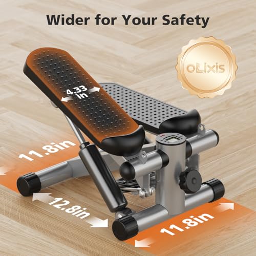 OLIXIS Steppers for Exercise at Home Workout Equipment, Mini Stepper Exercise Machine for Senior Citizens, Twist Stepper w...