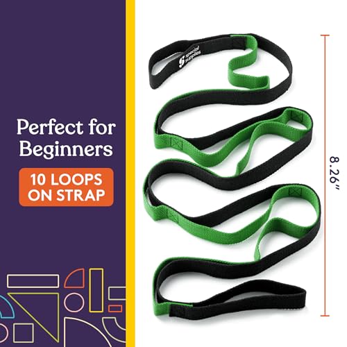 SPECIAL SUPPLIES Yoga Strap for Stretching, Stability Training, Fitness, Flexibility, Physical Therapy, Home Workout Equip...