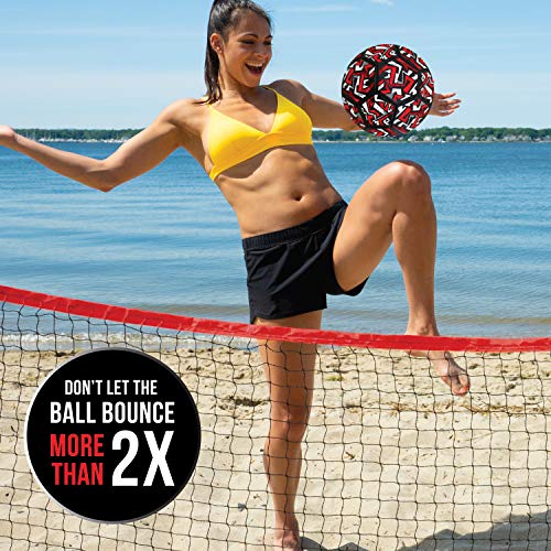 Wicked Big Sports Takraw Juggle Volleyball and Soccer Tennis Portable Outdoor Sports Tailgate Backyard Beach Game