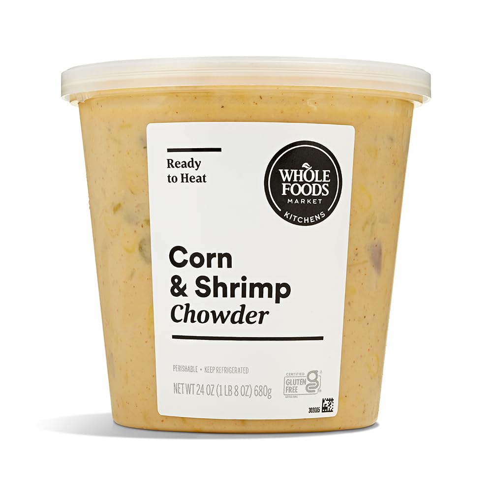 Whole Foods Market, Soup Chowder Corn And Shrimp, 24 Ounce