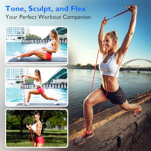 FitBeast Resistance Bands Set, Pull Up Assist Bands for Strength Training, Powerlifting, Muscle Toning, Yoga, Mobility Exe...
