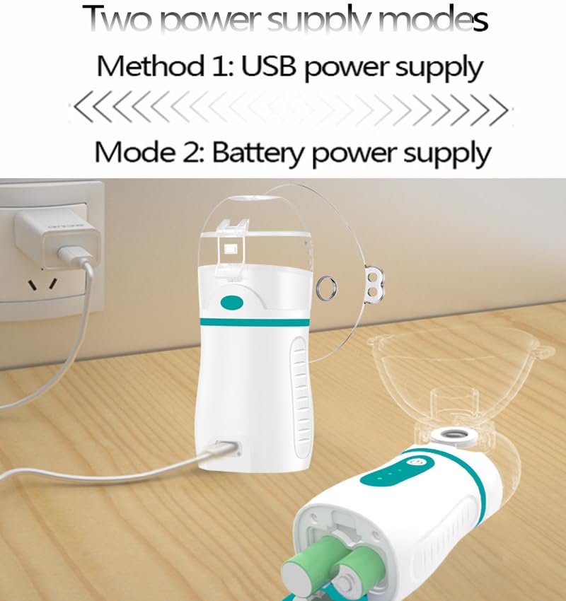 Portable Nebulizer with 3 Adjustable Speed, for Adults and Kids, Handheld Nebulizer for Breathing Issues, with Automatic-Cleaning, Laser Ultrafine Mesh Making, Effective for Home use