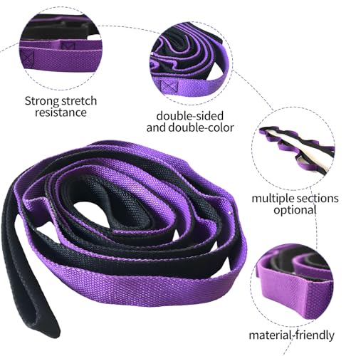 Stretching Strap Yoga Strap – Durable Non-Elastic Design with 10 Loops,Yoga Stretch Straps Ideal for Flexibility Improveme...