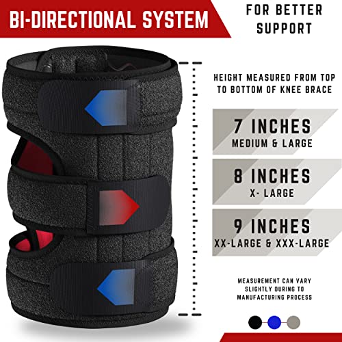 TechWare Pro Knee Brace Support - Knee Braces for Knee Pain. Relieves ACL, LCL, MCL, Meniscus Tear, Arthritis, Tendonitis ...