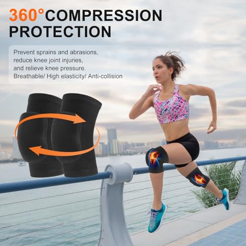 HISFFOG Volleyball Knee Pads for Dancers, Soft Breathable Knee Pads for Men Women Younth Girls Kids Knees Protective, Knee...
