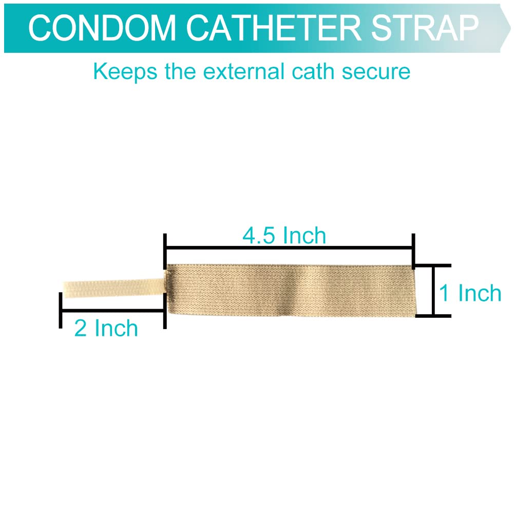 Male External Catheter Strap Leak Free Penile Clamp Fully Adjustable Urinary Sheaths Fixer Band for Prostate Surgery Prostatectomy Reusable Washable Incontinence Supplies(Pack of 10)
