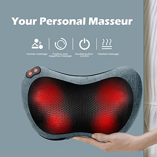 Papillon Neck Massager,Shiatsu Electric Back Massager with Heat,Neck Back Pain Relief Gifts for Mom/Dad/Women/Men,Deep Tis...