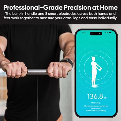 Wyze Scale Ultra BodyScan Smart Scale with Handle – Wi-Fi & Bluetooth Body Composition Scale for Weight, BMI, Body Fat, Mu...
