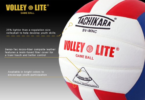 Tachikara Volley-Lite Additional Colors Regulation Balls for Young Players (EA)