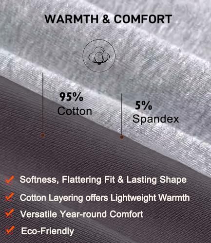 wirarpa Women's Cotton Thermal Underwear Set Lightweight Long Johns Base Layer Pajama Set for Women Top Bottom
