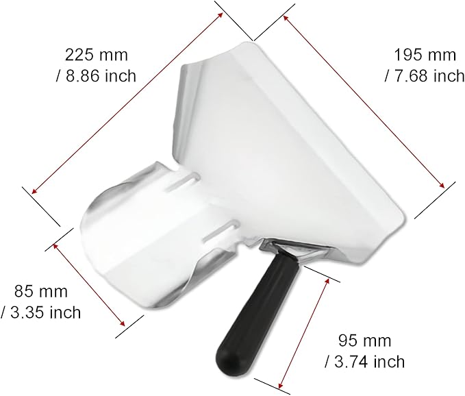 French Fry Popcorn Scoop Scooper, Stainless Steel Popcorn Scoop, Quick Fill Tool for Chip Popcorn Bagger Bags, Multipurpose Utility Scooper for Popcorn Machine Ice Candy Snacks Desserts