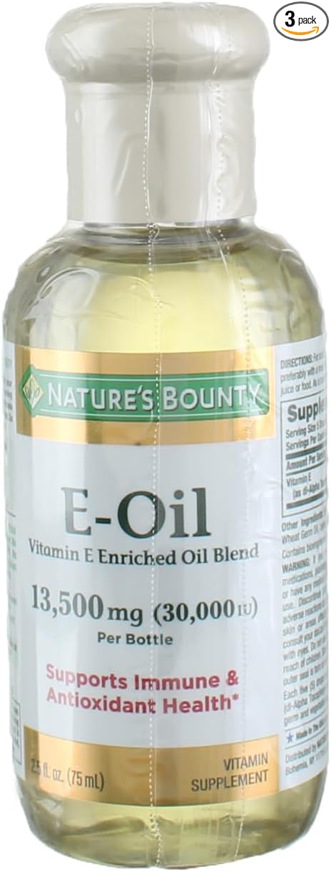 Nature's Bounty Vitamin E-Oil 30,000 IU (Topical or Oral), 2.5 Ounces (3)